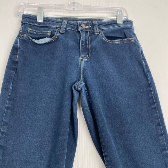 Michael Kors Womens Size 4 Dark Wash Mid Rise Izzy Cropped Skinny Jeans Stretch - Picture 8 of 12